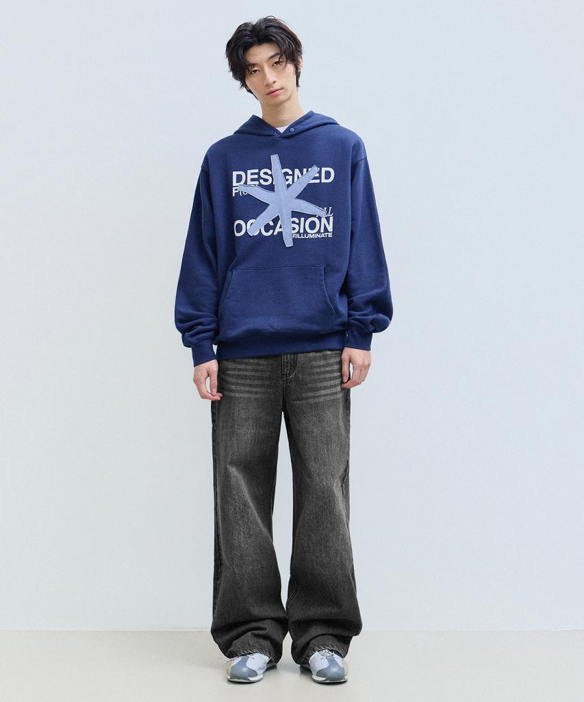 FILLUMINATE Washed Flare Denim Pants - Black