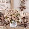 Fiori Artificiali Matrimonio Casa Camera da Letto Decorazione Bouquet da Sposa Giardino Rose Finte di Seta Ortensie Vaso per Tavola Esterno