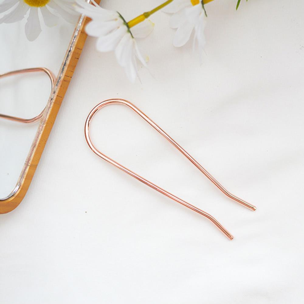 Metall U-förmige Haargabel Elegant Einfach Legierung Langes Dickes Haar Französische Haarnadel Haarstab Frauen Mädchen Haarspange Haarschmuck