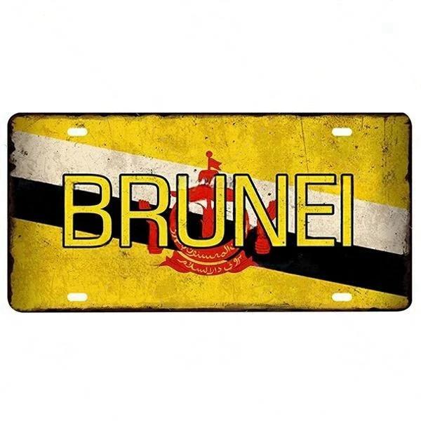 Metal Flag Sign Wall Decor 15x30 Cm Gift for Bar Cafe Office