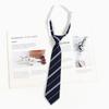 Kids Tie With Striped Badge Pattern For School Uniforms And Casual Wear