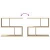 Wall Shelf Sonoma Oak 60 x 12 x 50.5 cm Engineered Wood