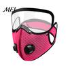 Safety Face Mask Cycling with Eye Shield, Breathing Valve, Lightweight Shield Protection Windproof Dust-proof Adjustable Goggle Protective All-weather