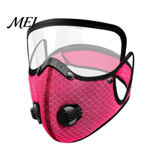Safety Face Mask Cycling with Eye Shield, Breathing Valve, Lightweight Shield Protection Windproof Dust-proof Adjustable Goggle Protective All-weather