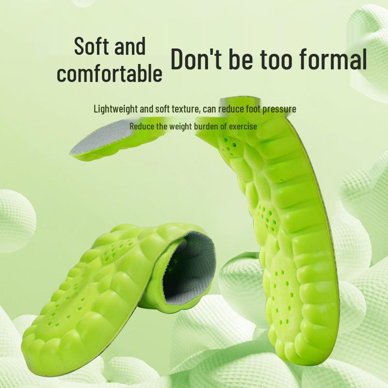Cushioned Sports Insoles: Deodorant, Breathable, Shock-Absorbing, and High-Elastic for Long-Lasting Comfort