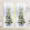 2-Panel Semi Blackout Curtains with Christmas Pendant Design - Soft, Light-Filtering & Thermal Insulated for Privacy In Bedroom