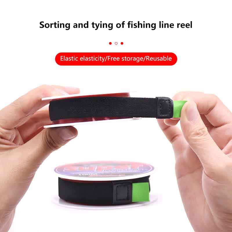 Durable Fishing Reel Spool Tying Belt, Portable Line Organizer Fixer Anti-loose Fishing Line Wrap Belt Angling Tackle Accessorie