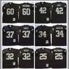 Camiseta de Rugby Oakland Raiders Estilo Retro Bordada Uniforme de Fútbol Hombres Mujeres