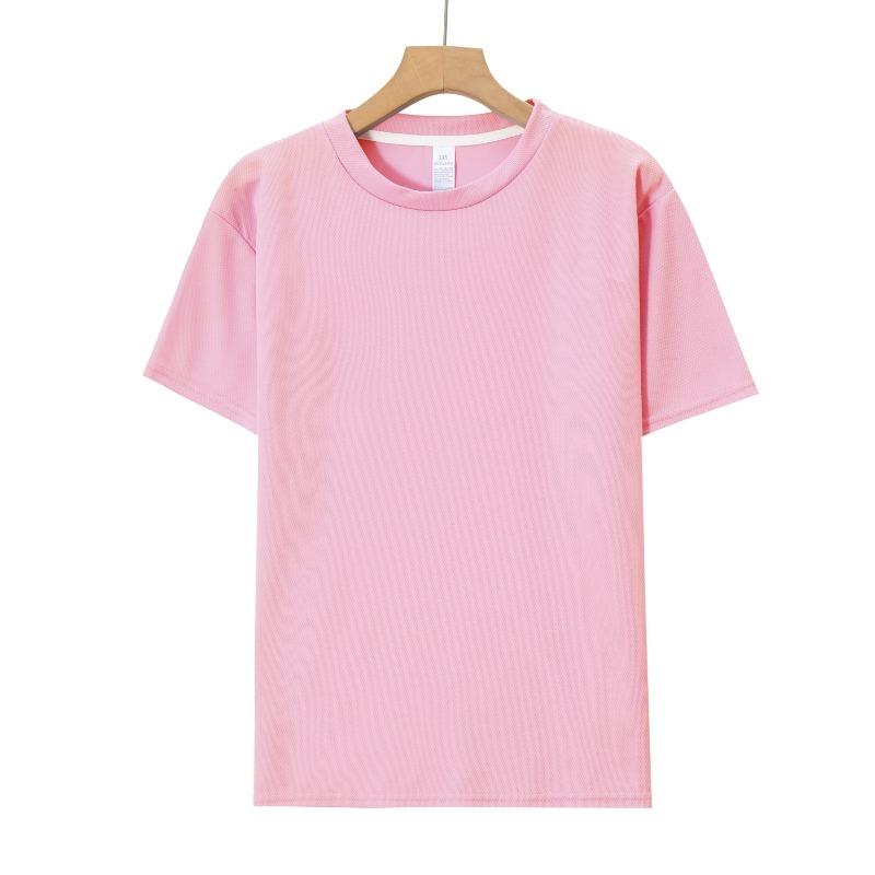 European Size Childrens Round-neck Short-sleeved T-shirt with Rabbit Pattern Print