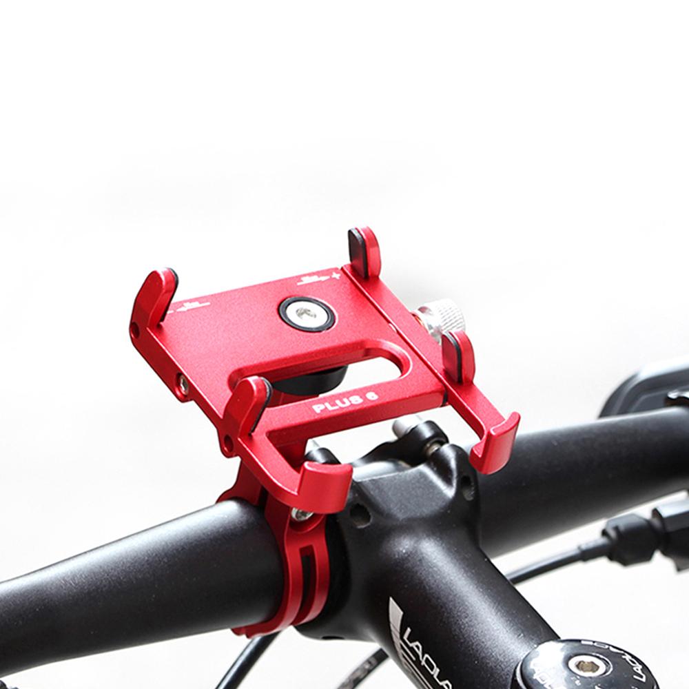 Bicycle Phone Holder 360 Degree Rotating Length Adjustable Aluminum Bike Handlebar Mount Cycle Clip on Phone Clamp