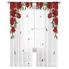 Valentine'S Day Rose Flower Modern Tulle Curtains For Living Room Bedroom Home Kitchen Window Sheer Curtains