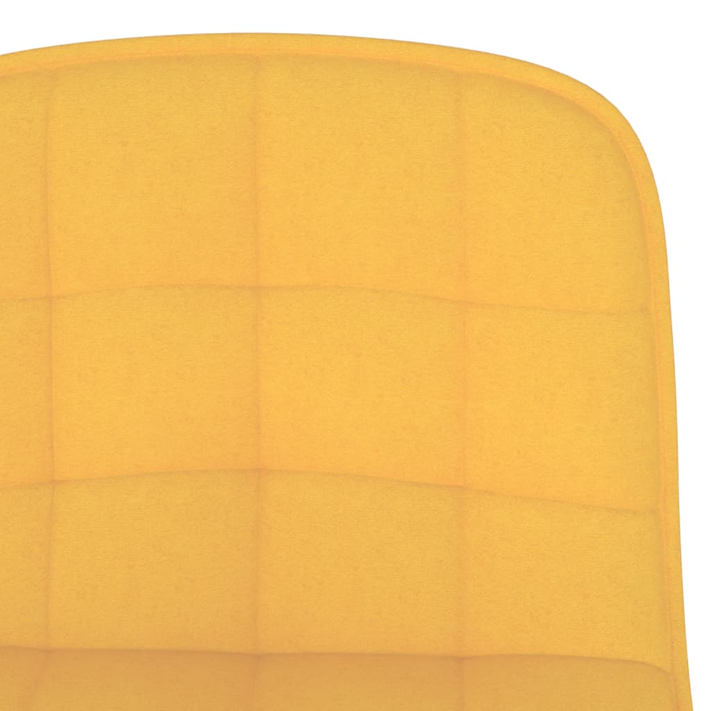 Bar Stool 2 Pcs Yellow Fabric
