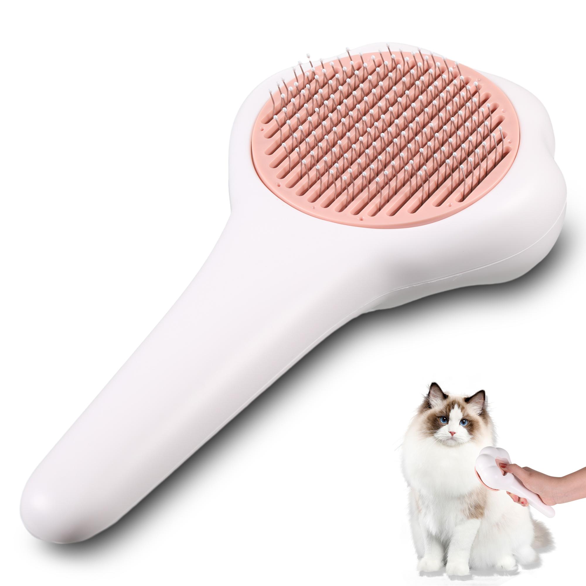 

Pink Pet Grooming Comb Stainless Steel Tooth For Pleasant Brushing Experience Dog Grooming Supplies
