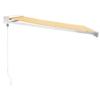 VidaXL Retractable Awning Yellow and White 3x2.5 M Fabric and Aluminum 3154531