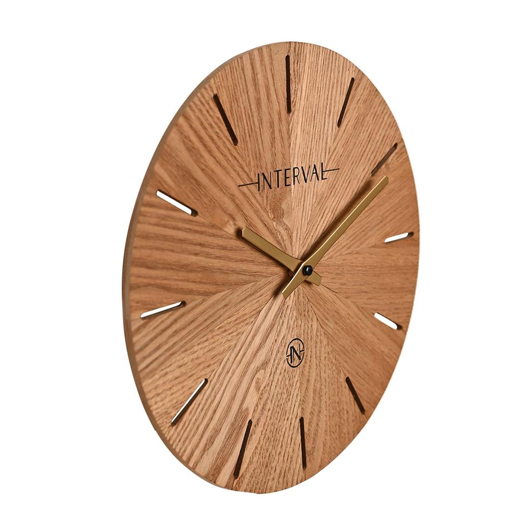 Interval Wooden Wall Clock - 30cm