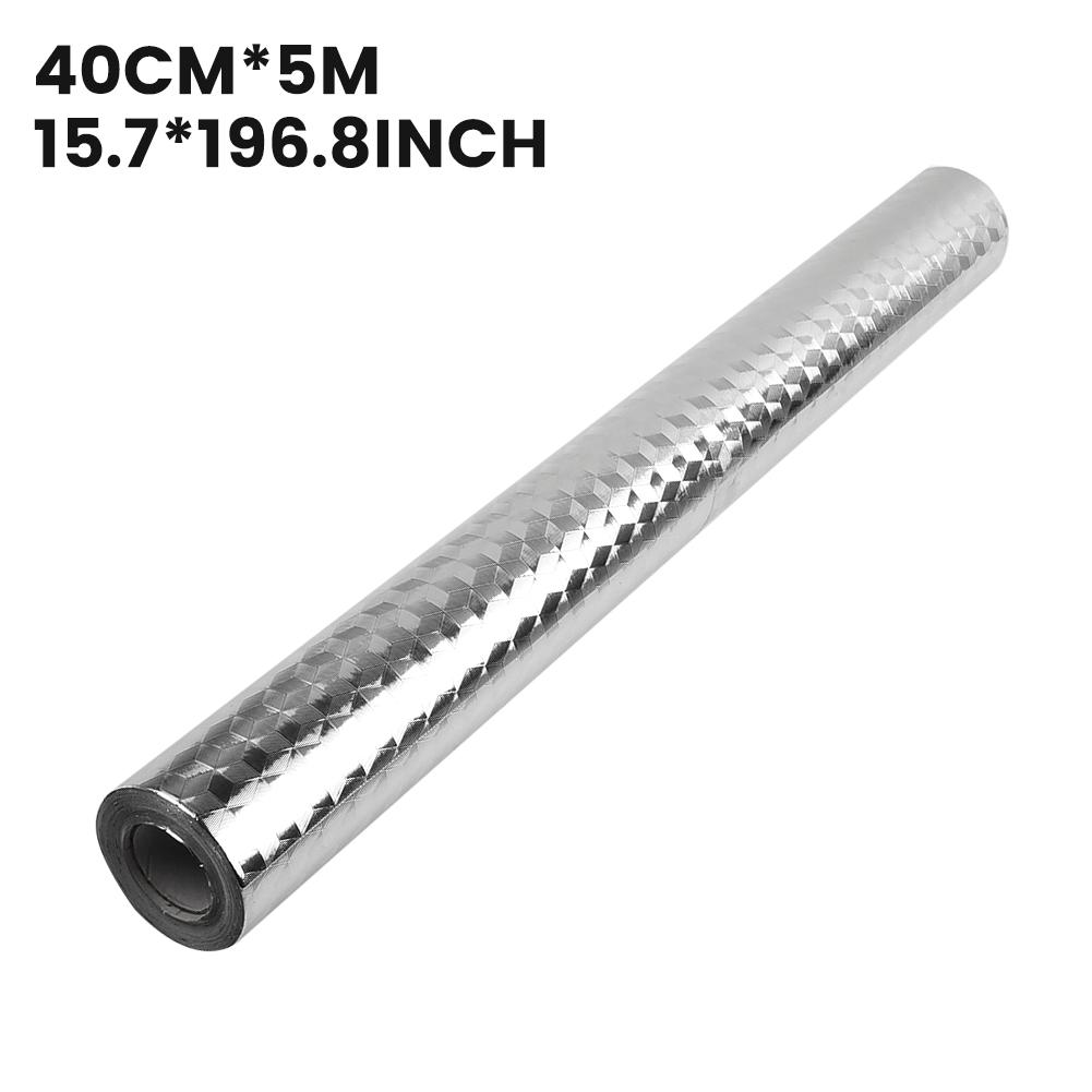Aluminum Foil Waterproof Sticker for Kitchen Countertop Oilproof Anti Dust 5M Long Great for Cabinet and Tile Protection