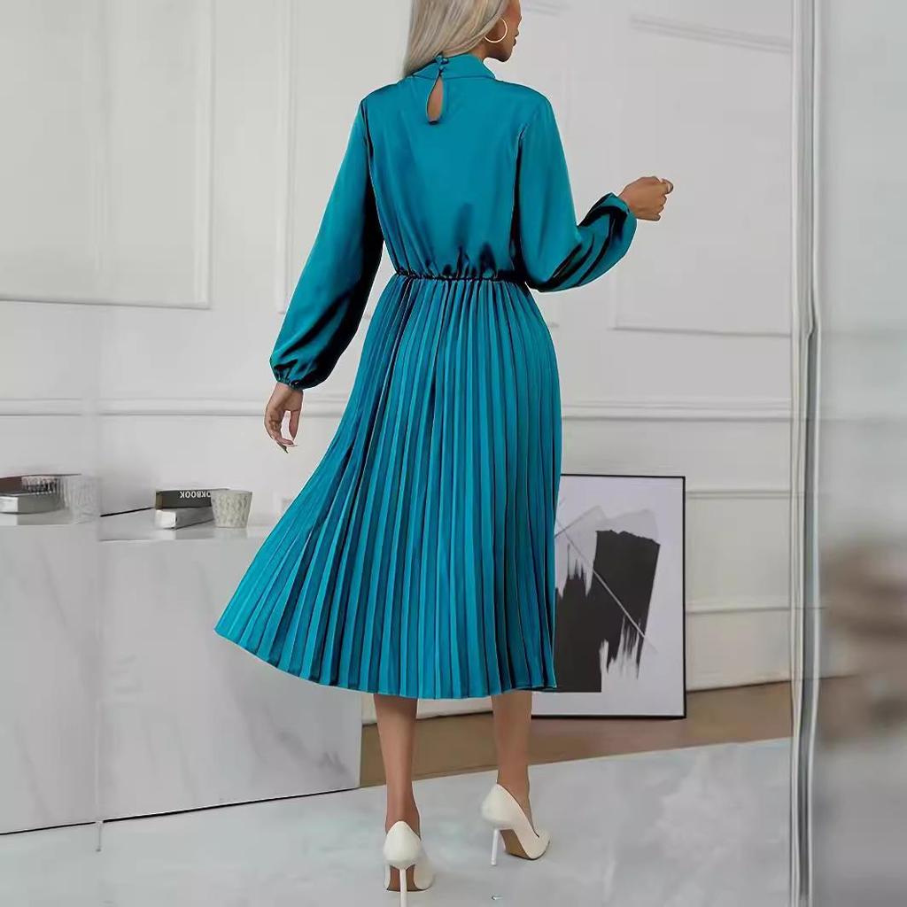 European High Neck Slimming Dress - Autumn/Winter 2025 French Fashion