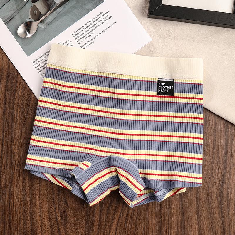 

Жіночі смугасті бавовняні боксери-бріфи - М які, дихаючі, приємні до шкіри, шорти-безпеки із середньою посадкою M