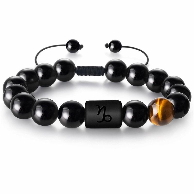 

JYL TS Bracelet Double Layer Volcano Men s Style Brings Boldness & Stability Capricorne- Capricorn глибоко рубіновий колір