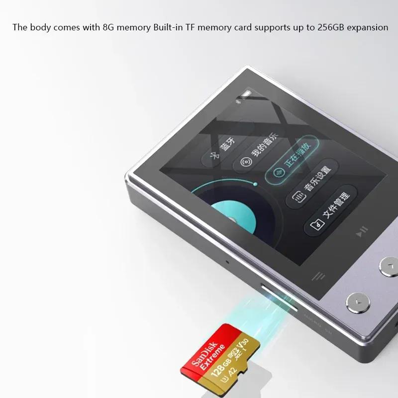 Player MP3 HiFi Lossless Portabil DSD256 24Bit 192kHz Audio Hi-Res Bluetooth 5.1 Player Muzical Reîncărcabil Suport Card TF