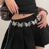 Butterfly Metal Waist Chain Women Y2K Retro Versatile Waist Chain Dress Short Skirt Gothic Chain Fashion Accessories
