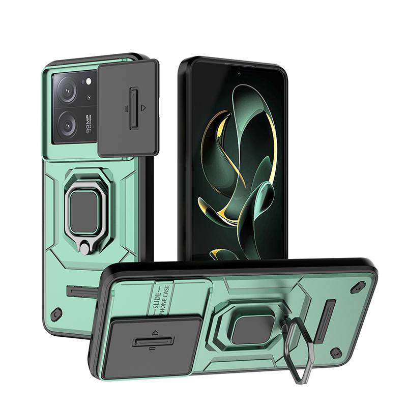 Para capa xiaomi 13t pro slide proteção de câmera capas de telefone para xiaomi 13t mi113 mi 13 t pro xiaomi13t capa traseira com suporte magnético