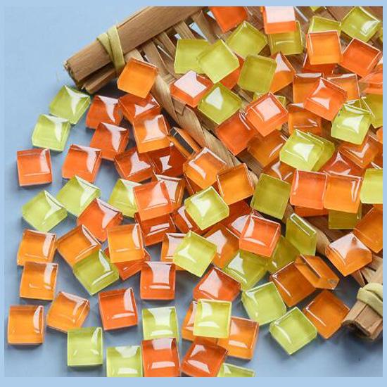 

600 шт. 1x1 см хрустальная мозаика крошечная мозаика DIY хобби ручной работы кристалл ремесло для ванной комнаты кухня украшения дома DIY художественные проекты оранжевый