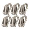 6Pcs Fender Hook Stainless Steel Heavy Duty Spring Buckle Type Fender Hanger for Home Marine Engineering