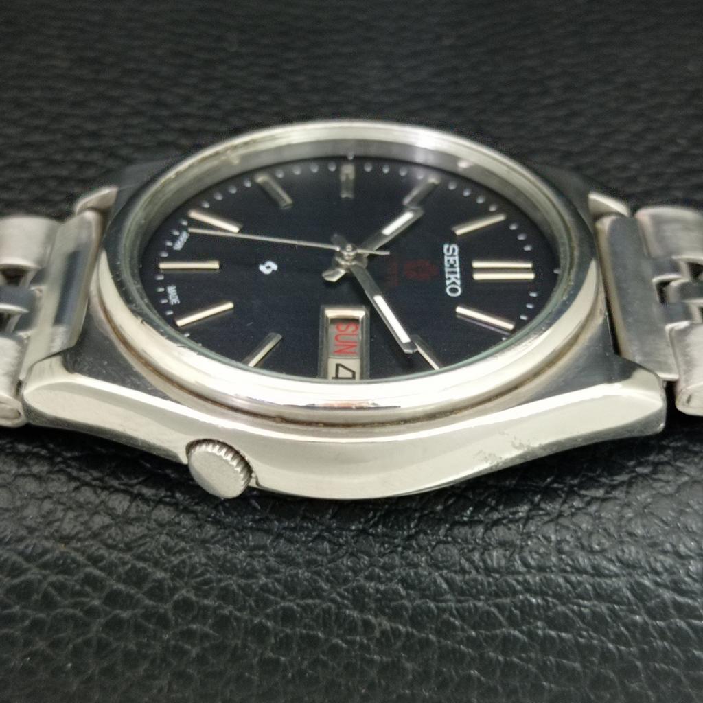 GENUINE VINTAGE SEIKO EXPO 70 AUTOMATIC JAPAN MENS BLACK DIAL WATCH A708729-1