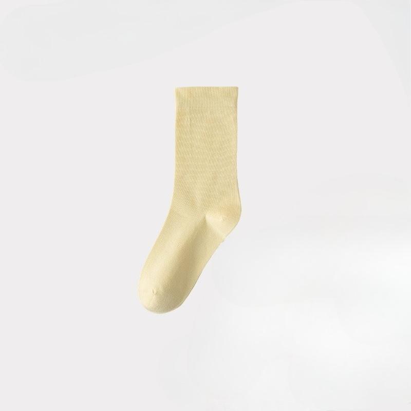 Female Spring and Summer Pure Cotton Deodorant Sweat Absorption Anti Pilling Boneless Tube Stack Socks