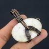 Moonstone 999 Copper Wire Wrapped Pendant, Handmade Gemstone Pendant, Gift For Mom Antique Jewelry