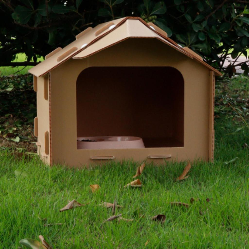 Outdoor Feeding Shelter Sturdy Cat House Safe for Garden
