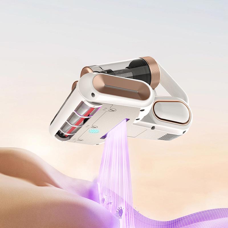 Wow Custom Roller Brush UV & Ultrasonic Mite Removal Device with Dual Dust Cup and Display Screen