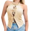 Sexy Bow-Tie Halter Tank Top New Summer Style Sleeveless Short  Women'sTop