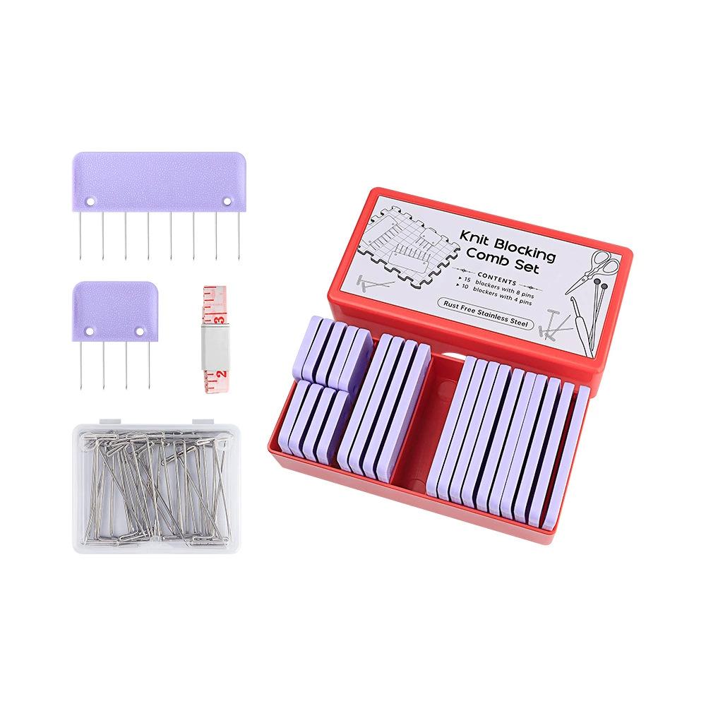 Knitting Shaping Pins for Shawls and Sweaters – 100 Pcs DIY Stitch Removal and Fixing Set