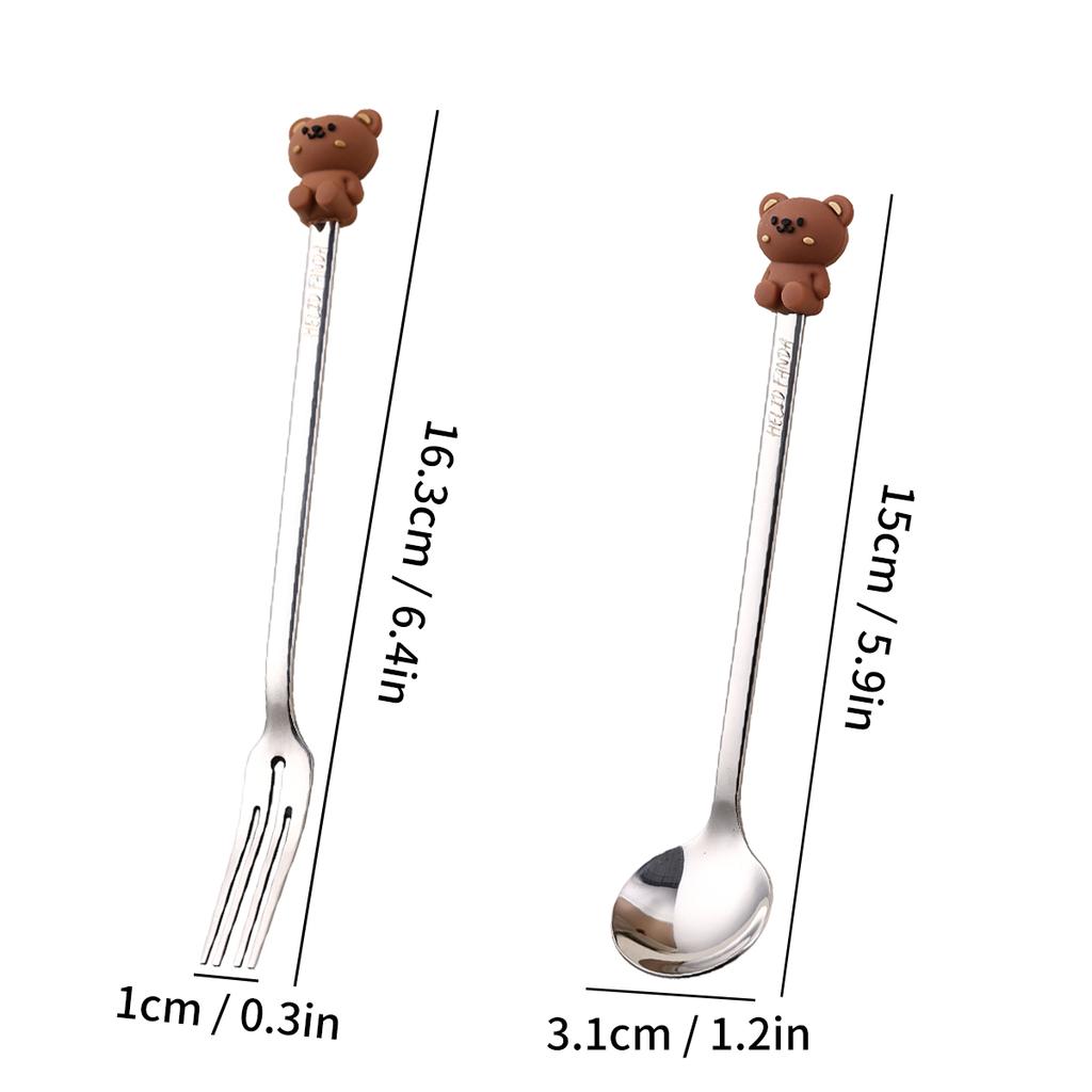 Portable Children Spoon Fork Set With Storage Case 316 Stainless Steel Tableware Set Outdoor Kid Student Cutlery Set
