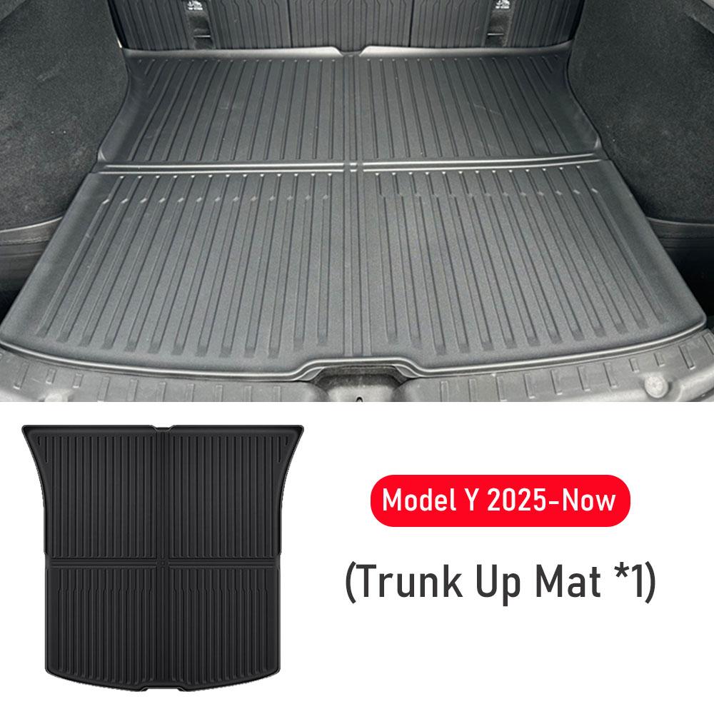 Front Rear Trunk Mat for 2025 2026 Tesla Model Y Juniper Cargo Mat Rear Seat Back Cover SeatBack Liner Pad Protector Accessories