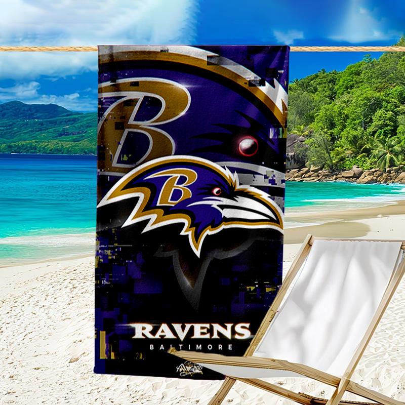 Baltimore Logo Art Quick-Dry Microfiber Beach Towel Super Soft & Absorbent for Bath, Beach, Travel Bath Time Accessory, Fan gifts
