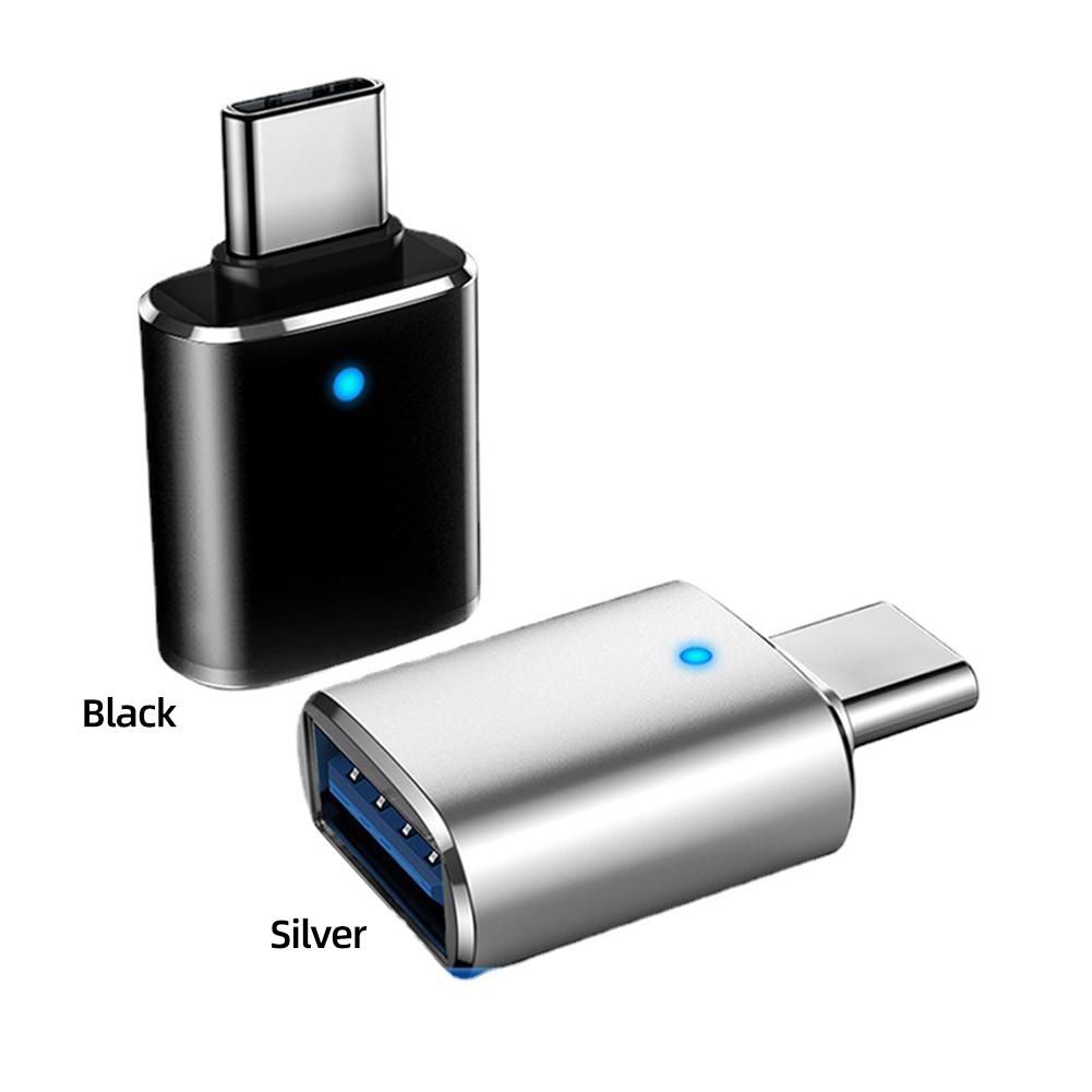LED Indicator Type-C To USB Adapter 3A Fast Charging 5Gbps Data Transfer Type-C To USB3.0 Adapter Plug and Play