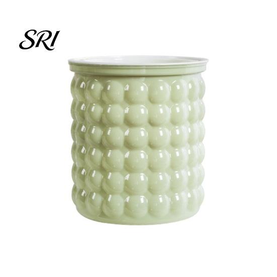Nordic Design Planter Self-Absorbing Flowerpot with Transparent Water Level Indicator Self Watering Decorative Home Plant Pot Bubble Texture