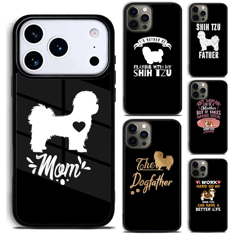 I Love Shih Tzu Puppy Dog Phone Case for iPhone 17 16 15 Pro Max Air 14 13 12 11 Plus Shockproof Cover