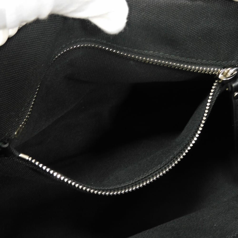 Used Intreccio Woven Tote Bag (12166), 5BA077 2D3N F0967 7922, White, 2-Way Shoulder Bag with Embossed Logo, Black,