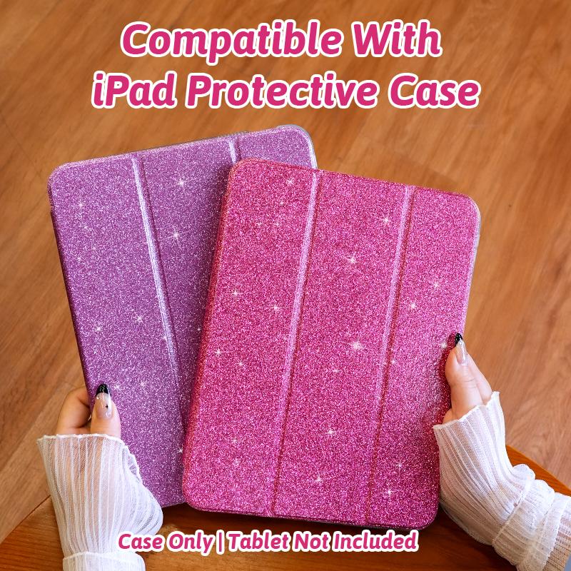 Single-pack Transparent Acrylic Tri-fold Sequined Tablet Case,For IPad Mini 6/7/9.7/10.2/10.5/Air 4/Air 5/10.9/Pro 11/10th A16