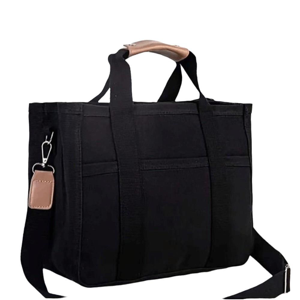 High Quality Multi-pocket Canvas Tote Bag Adjustable Strap Large Capacity Mommy Bag Casual Shoulder Bag Casual Use