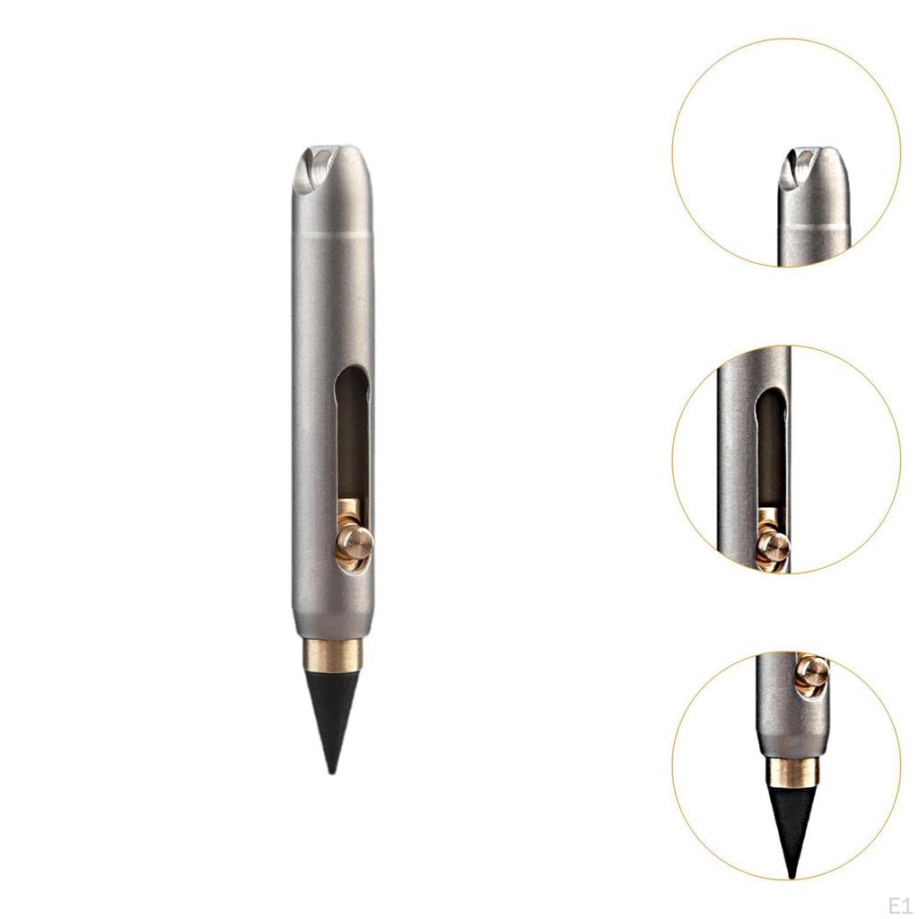 Tintenloser Stift aus Titanlegierung, Ewiger kreativer tragbarer Metall-Taschenstift für Zuhause