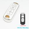 Gold Edge Tpu 4 Buttons Shell Fob Holder Bag Remote Car Key Case Cover For Mazda Cx-7 Cx-9 Axela Atenza 2 3 5 6 7 Cx-3 Cx-4 Cx-5