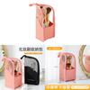 Portable Cosmetic Storage Bag With Mesh Panel For Travel And Desk Organization
