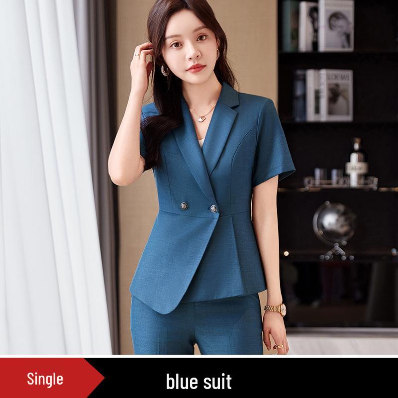 Premium Women's Formal Summer Suit Set: Beautician & Hotel Workwear Skirt