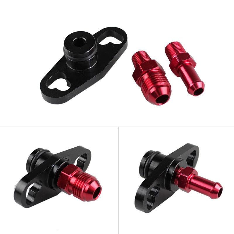 MUGE-1Pcs Car Aluminum Alloy Turbo Fuel Rail Delivery Regulator Adapter with Fittings for Honda /Mitsubishi /Toyota RS-FRG012
