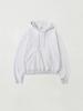 Relaxed Ripped Hoodie (Light Melange Grey)
